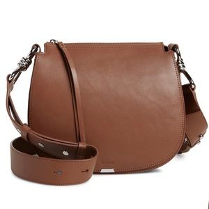 AllSaints Captain Round Leather Crossbody Bag